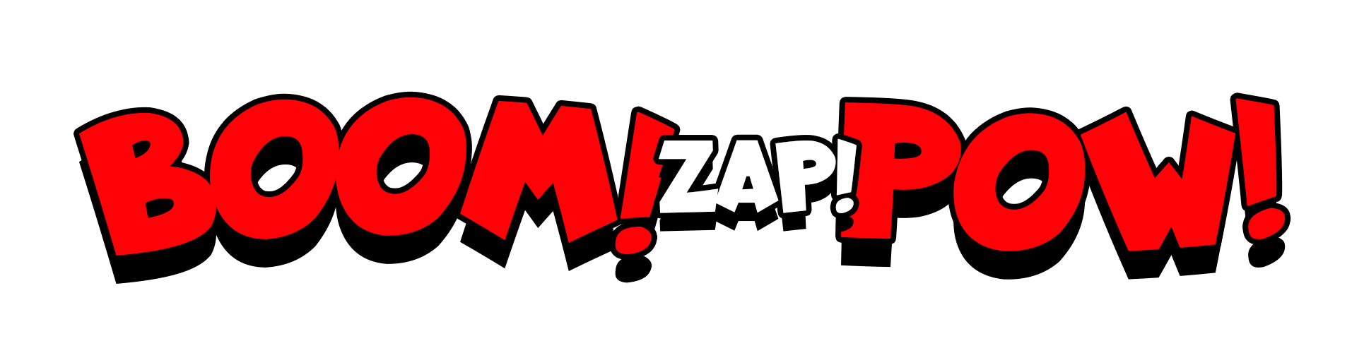Boom Zap Pow Company logo horizontal transparent