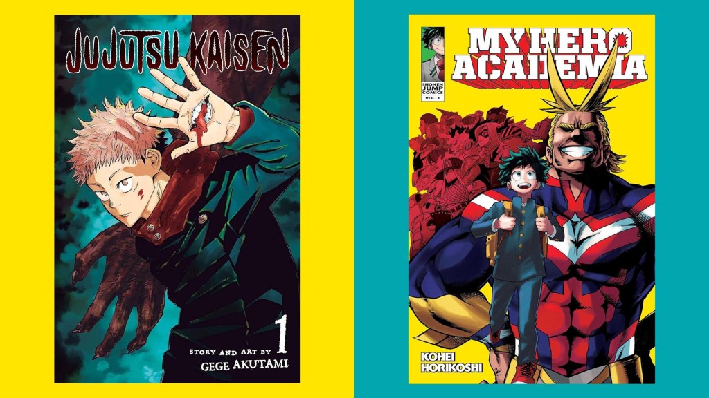 Jujutsu Kaisen and My hero Academia manga covers