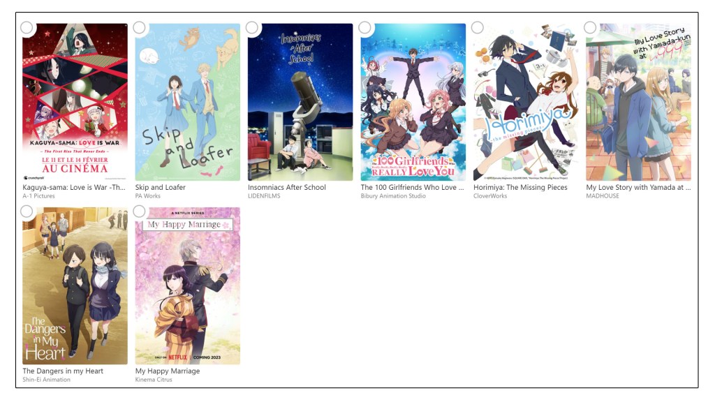 Les Daruma 2024 Best Romance Anime
