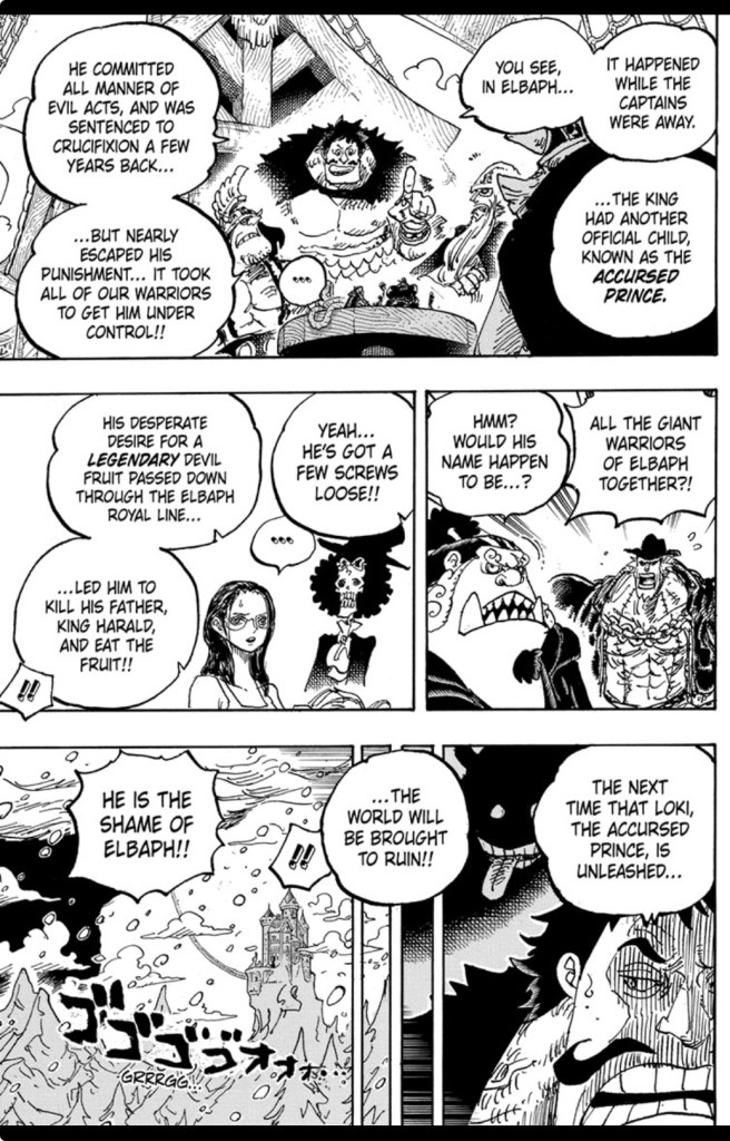What Devil Fruit Did Loki Eat in One Piece? Unraveling Theories Surrounding the 'Sun God' and His Apocalyptic Claims 4 The Giant Warrior Pirates crew member talking about Loki’s strength and his notoriety.