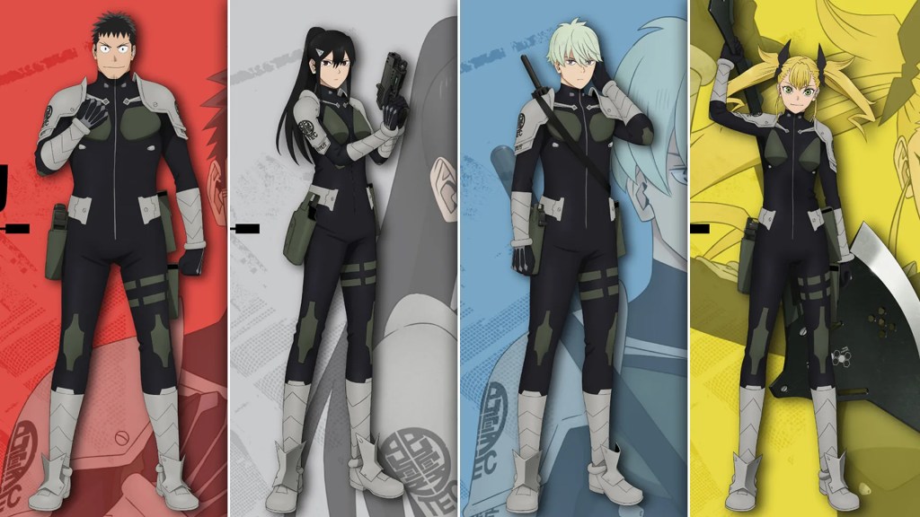 Kaiju No. 8 new character visuals - Kafka Hibino, Mina Ashiro, Reno Ichikawa and Kikoru Shinomiya