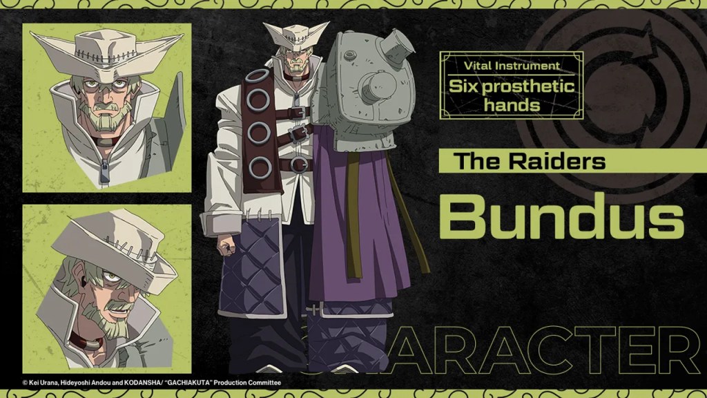 Gachiakuta Cour 2 Characters Bundus Begalkeit