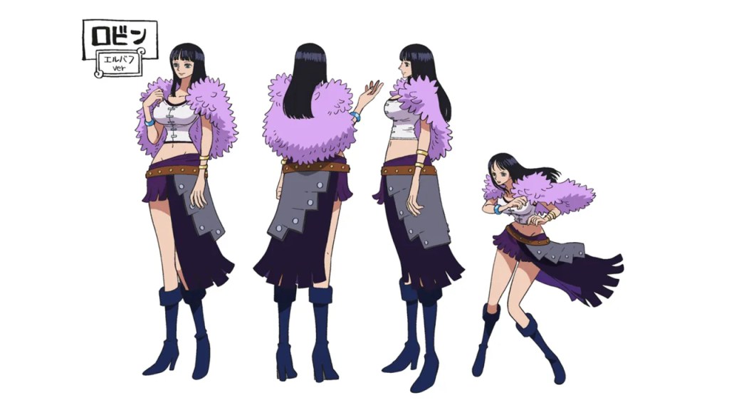 One Piece Elbaf Arc 2026 Robin character design and outfit