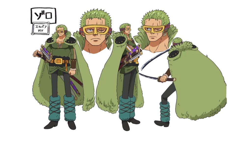 One Piece Elbaf Arc 2026 Zoro character design and outfit