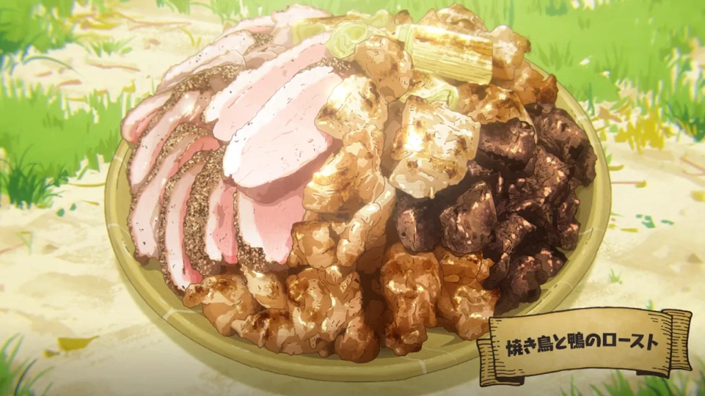 Yakitori Chicken and Roast Duck Recipe in Campfire Cooking in Another World Season 2 Ep 4 2 Yakitori Chicken and Roast Duck Campfire Cooking in Another World Season 2 Ep 4