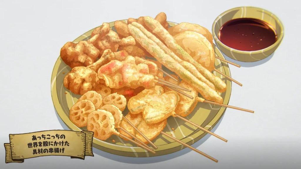 Fried Food Party and Rock Bird Nabeyaki Udon Recipes in Campfire Cooking in Another World Season 2 Ep 5 3 Campfire Cooking in Another World With My Absurd Skill Season 2 Episode 5 Dishes Deep Fried Skewers